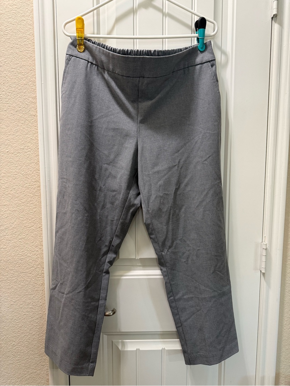 Rachel Zoe Grey Pull-On Straight Leg Pants